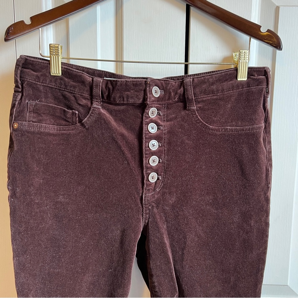 Anthropologie PILCRO Button Fly High-Rise Skinny Corduroy Pants Women's …